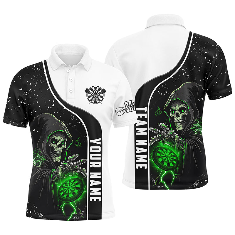 Personalized Dart Skull Grunge Men Darts Polo Shirts Custom Darts Shirts For Team Darts Jerseys TDM1272