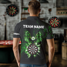 Load image into Gallery viewer, Custom Green Lightning Eagle Dart Shirt For Men, Dart Jersey Pocket Option TDM3763