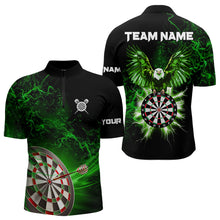 Load image into Gallery viewer, Custom Green Lightning Eagle Dart Shirt For Men, Dart Jersey Pocket Option TDM3763