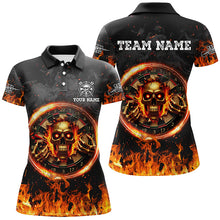 Load image into Gallery viewer, Personalized Skull Dartboard Fire Flame 3D Printed Darts Shirts For Women Team League Darts Jerseys TDM2279