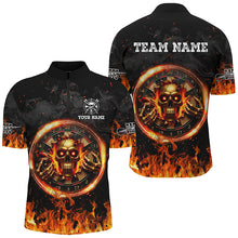 Load image into Gallery viewer, Personalized Skull Dartboard Fire Flame 3D Printed Darts Shirts For Men Team League Darts Jerseys TDM2279