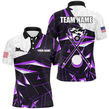 Load image into Gallery viewer, Best Billiard Jerseys For Men Custom Polo &amp; 1/4 Zip Shirts, Billiard Tournament Team Shirt |Purple TDM2546