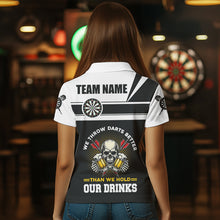 Load image into Gallery viewer, We Throw Darts Better Skull Beer Funny Darts Shirts For Women Custom Drinking Darts Team Jerseys TDM3458