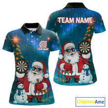 Load image into Gallery viewer, Funny Santa Christmas Darts Shirt For Women Custom Xmas Dart Jerseys, Gifts For Darts Player TDM5272
