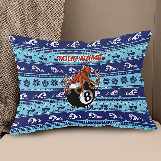 Personalized Pillows Funny Ball 8 Wave Pattern, Billiard Throw Pillows TDM0783