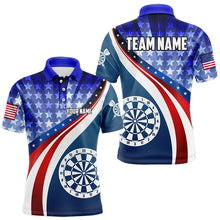 Load image into Gallery viewer, Personalized USA Flag Darts Polo &amp; Quarter Zip Custom Men Dart Shirt Patriotic American Dart Jersey TDM3468