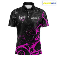 Load image into Gallery viewer, Black And Purple 8 Ball Wings Billiard Shirt For Men Custom Tribal Pool Jersey Team Polo &amp; 1/4 Zip TDM5774