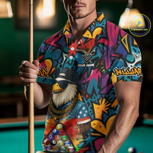 Load image into Gallery viewer, Funny Eagle Colorful Graffiti 8 Ball Billiard Shirt For Men Custom Billiard Jersey Pool Team Shirt TDM5782