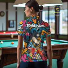 Load image into Gallery viewer, Funny Eagle Colorful Graffiti 8 Ball Billiard Shirt For Women Custom Billiard Jersey Pool Team Shirt TDM5782
