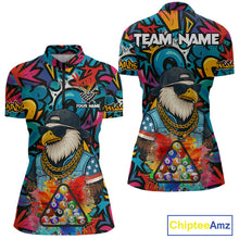 Load image into Gallery viewer, Funny Eagle Colorful Graffiti 8 Ball Billiard Shirt For Women Custom Billiard Jersey Pool Team Shirt TDM5782