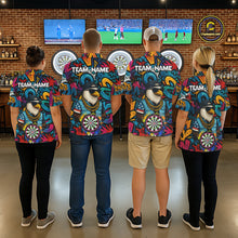 Load image into Gallery viewer, Funny Eagle Colorful Graffiti Darts Shirt For Women Custom Darts Jersey Team Polo &amp; 1/4 Zip TDM5783
