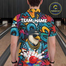 Load image into Gallery viewer, Funny Eagle Colorful Graffiti Bowling Shirt For Men Custom Bowling Team Jersey Polo &amp; 1/4 Zpip TDM5784