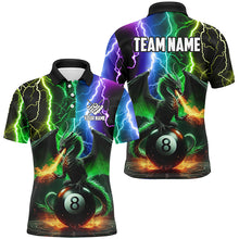 Load image into Gallery viewer, Dragon 8 Ball Pool Fire Billiard Shirts For Men Custom Colorful Thunder Lightning Billiard Jerseys TDM2075
