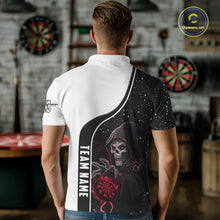 Load image into Gallery viewer, Red Grim Reaper Darts Men Polo &amp; Quarter-Zip Custom Darts Shirts For Team Darts Jerseys TDM5525