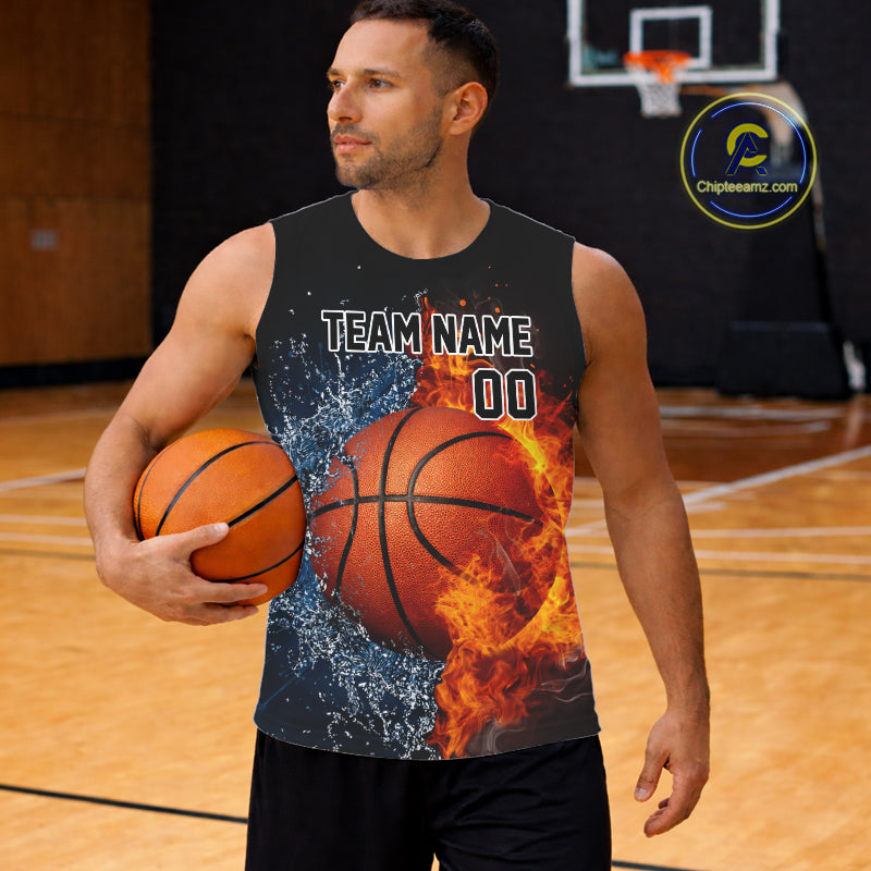 Personalized Lightning Water And Fire Basketball Jersey Custom Name, Number Basketball Team Shirt TDM5794