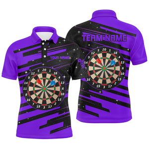 Personalized Purple Darts Board Darts Jerseys Polo Shirts For Men Custom Team League Darts Shirts TDM1304