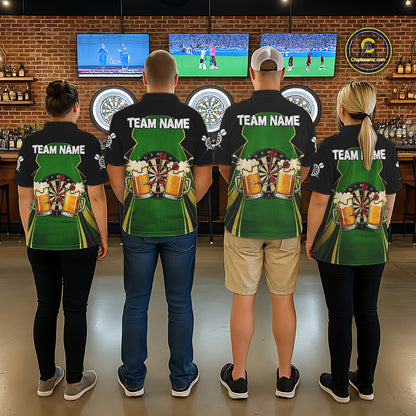 Funny Alligator And Beer Darts Shirt For Women Custom Darts Jersey Polo & 1/4 Zip, Darts Gifts TDM6144