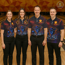 Load image into Gallery viewer, Funny Neon Tornado Pin Bowling Shirt For Women Custom Bowling Team Jersey Polo &amp; 1/4 Zip TDM6148