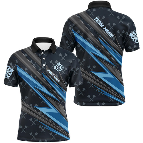 Personalized Blue Darts Jerseys Polo Shirts For Men Custom Name Team League Darts Shirts TDM1504