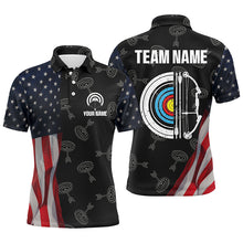 Load image into Gallery viewer, Personalized Retro US Flag Archery Shirts For Men Custom Patriotic Archery Jersey For Archer TDM2078