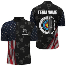 Load image into Gallery viewer, Personalized Retro US Flag Archery Shirts For Men Custom Patriotic Archery Jersey For Archer TDM2078