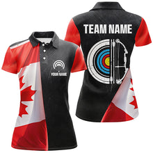 Load image into Gallery viewer, Personalized Retro Canada Flag Archery Shirts For Women Custom Patriotic Archery Jersey For Archer TDM2079