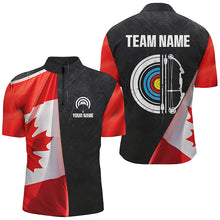 Load image into Gallery viewer, Personalized Retro Canada Flag Archery Shirts For Men Custom Patriotic Archery Jersey For Archer TDM2079