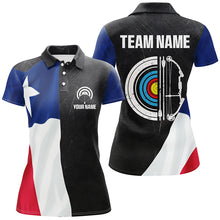 Load image into Gallery viewer, Personalized Retro Texas Flag Archery Shirts For Women Custom Patriotic Archery Jersey For Archer TDM2080