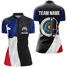 Load image into Gallery viewer, Personalized Retro Texas Flag Archery Shirts For Women Custom Patriotic Archery Jersey For Archer TDM2080