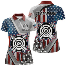 Load image into Gallery viewer, Personalized USA Flag Archery Shirts For Women Custom Patriotic Archery Jerseys For Team Archers TDM2081