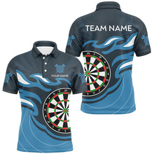 Load image into Gallery viewer, Personalized Blue Darts Board Flame Dart Shirts For Men Custom Dart Jerseys Team Uniform TDM3051