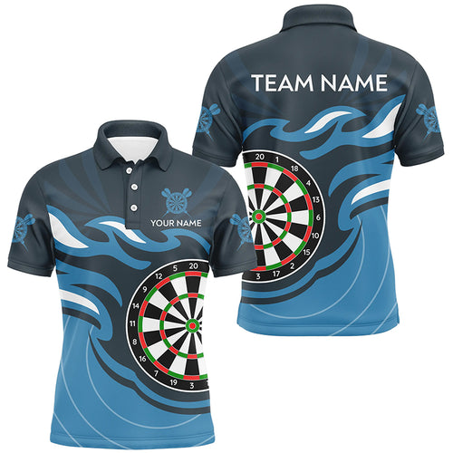 Personalized Blue Darts Board Flame Dart Shirts For Men Custom Dart Jerseys Team Uniform TDM3051