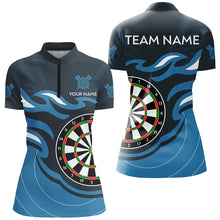 Load image into Gallery viewer, Personalized Blue Darts Board Flame Dart Shirts For Women Custom Dart Jerseys Team Uniform TDM3051