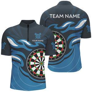 Personalized Blue Darts Board Flame Dart Shirts For Men Custom Dart Jerseys Team Uniform TDM3051