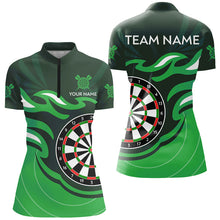 Load image into Gallery viewer, Personalized Green Darts Board Flame Dart Shirts For Women Custom Dart Jerseys Team Uniform TDM3052