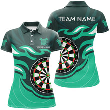 Load image into Gallery viewer, Personalized Turquoise Darts Board Flame Dart Shirts For Women Custom Dart Jerseys Team Uniform TDM3053