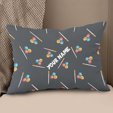Load image into Gallery viewer, Personalized Billiard Pattern Full Printing Throw Pillow, Billiard Gifts TDM0808