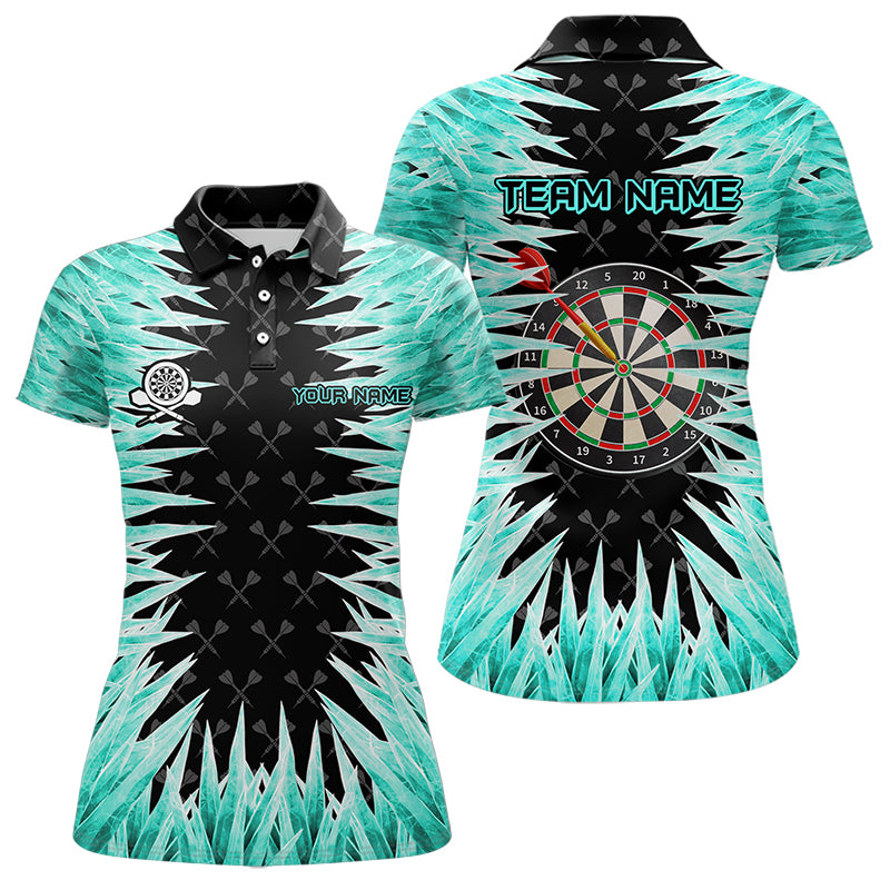 Personalized Darts Board Turquoise Icy 3D Printed Women Dart Shirts Custom Cool Dart Jerseys For Team TDM3481