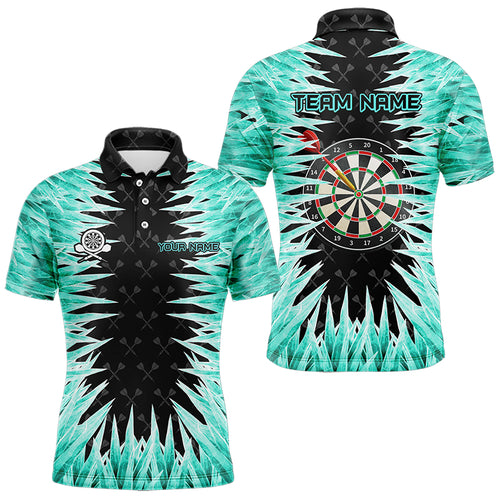 Personalized Darts Board Turquoise Icy 3D Printed Men Dart Shirts Custom Cool Dart Jerseys For Team TDM3481