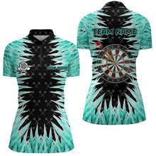 Load image into Gallery viewer, Personalized Darts Board Turquoise Icy 3D Printed Women Dart Shirts Custom Cool Dart Jerseys For Team TDM3481