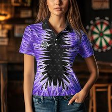 Load image into Gallery viewer, Personalized Darts Board Purple Icy 3D Printed Women Dart Shirts Custom Cool Dart Jerseys For Team TDM3482