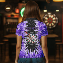 Load image into Gallery viewer, Personalized Darts Board Purple Icy 3D Printed Women Dart Shirts Custom Cool Dart Jerseys For Team TDM3482