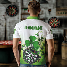 Load image into Gallery viewer, Green Luckiest Shamrock 3D Dartboard Men Dart Shirts Custom St Patrick Day Dart Shirts Team Jerseys TDM3625