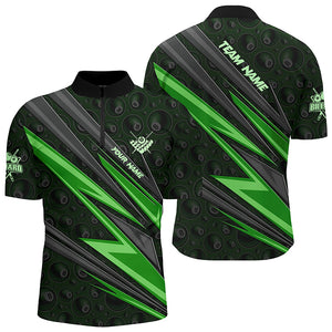 Personalized Name Green Billiard Jerseys For Men Custom 8 Ball Billiard Shirts Pool Team Jerseys TDM1874