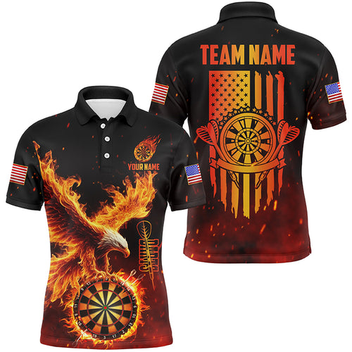 Dartboard Eagle Fire Flame Custom 3D Printed Darts Shirts For Men, US Flag Darts League Team Jersey TDM2330