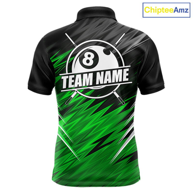 Black And Purple 8 Ball Billiard Pool Shirts For Men Custom Billiard League Shirt, Pool Team Jersey TDM7637