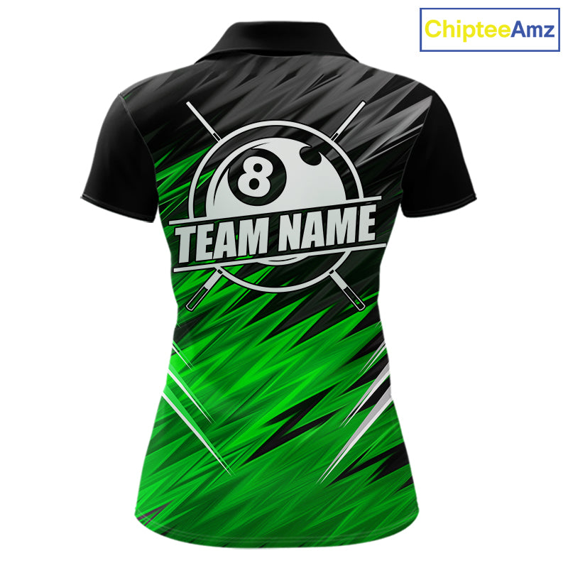 Black And Purple 8 Ball Billiard Pool Shirts For Women Custom Billiard League Shirt, Pool Team Jersey TDM7637