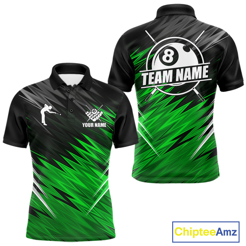 Black And Purple 8 Ball Billiard Pool Shirts For Men Custom Billiard League Shirt, Pool Team Jersey TDM7637