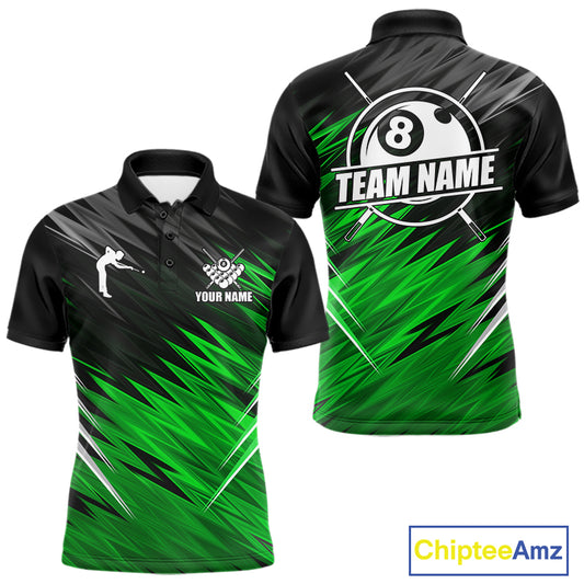 Black And Purple 8 Ball Billiard Pool Shirts For Men Custom Billiard League Shirt, Pool Team Jersey TDM7637