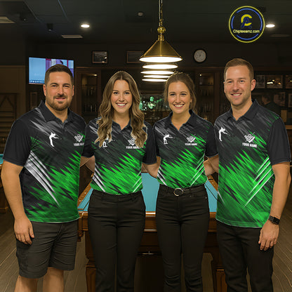 Black And Purple 8 Ball Billiard Pool Shirts For Women Custom Billiard League Shirt, Pool Team Jersey TDM7637
